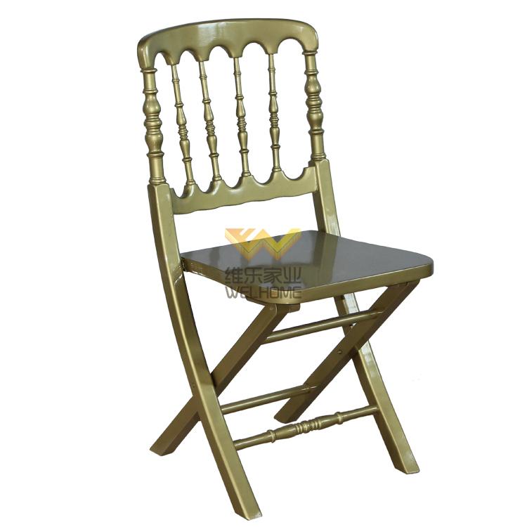 Gold wooden chateau folding chair for wedding/event