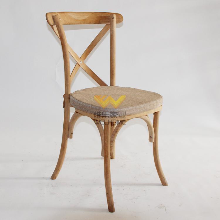 hotsale solid oak wooden cross back dining chair on sale
