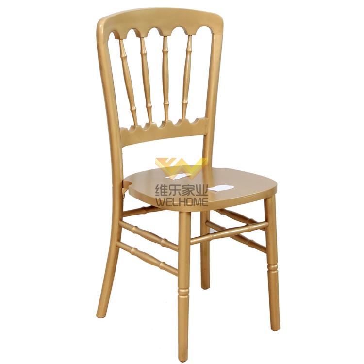 Golden wood Chateau chair with seat pad for wedding/event