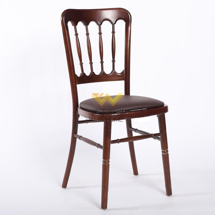 Mahogany solid wood chateau chair  with seat cushion for wedding/events
