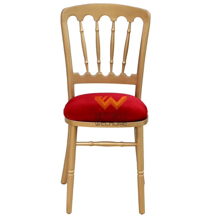 Golden wood Chateau chair with seat pad for wedding/event
