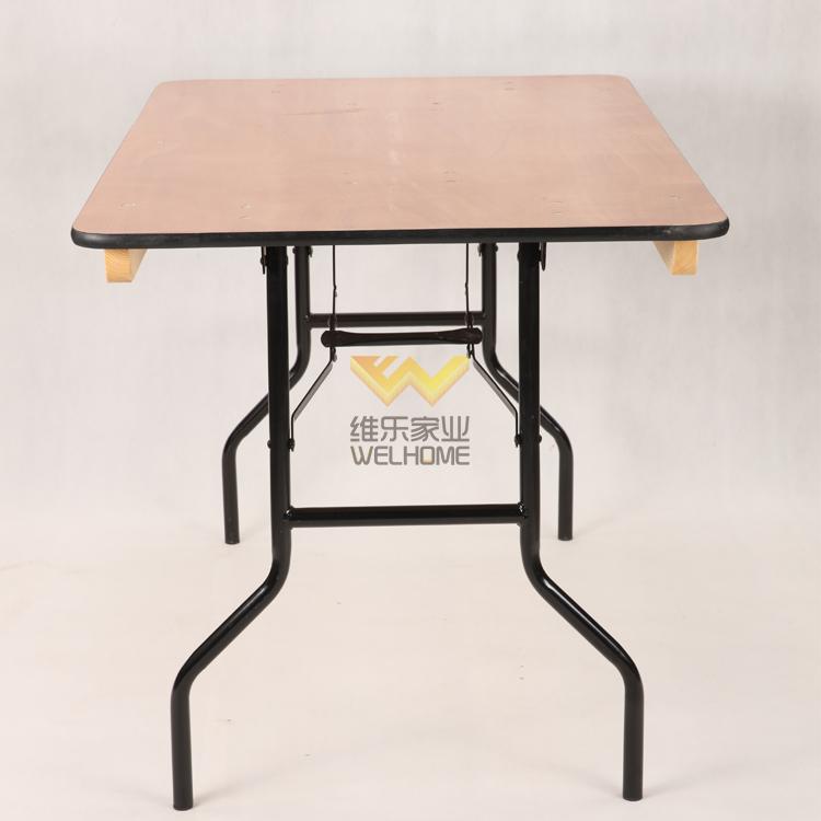 Rectangular plywood folding event table 