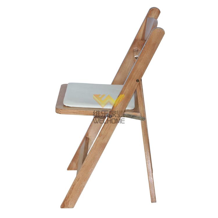 high quality solid beech wood folding chair for wedding