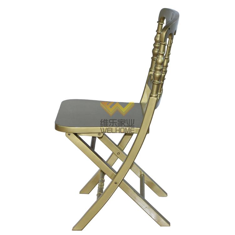 Gold wooden chateau folding chair for wedding/event