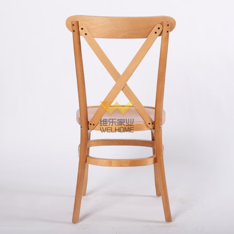 wooden cross back chair for restaurant F