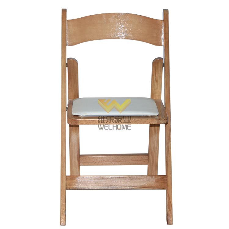 High quality solid beech wood wimbledon folding chair for rental