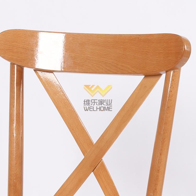 wooden cross back chair for restaurant F