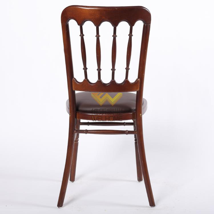 Mahogany solid wood chateau chair  with seat cushion for wedding/events