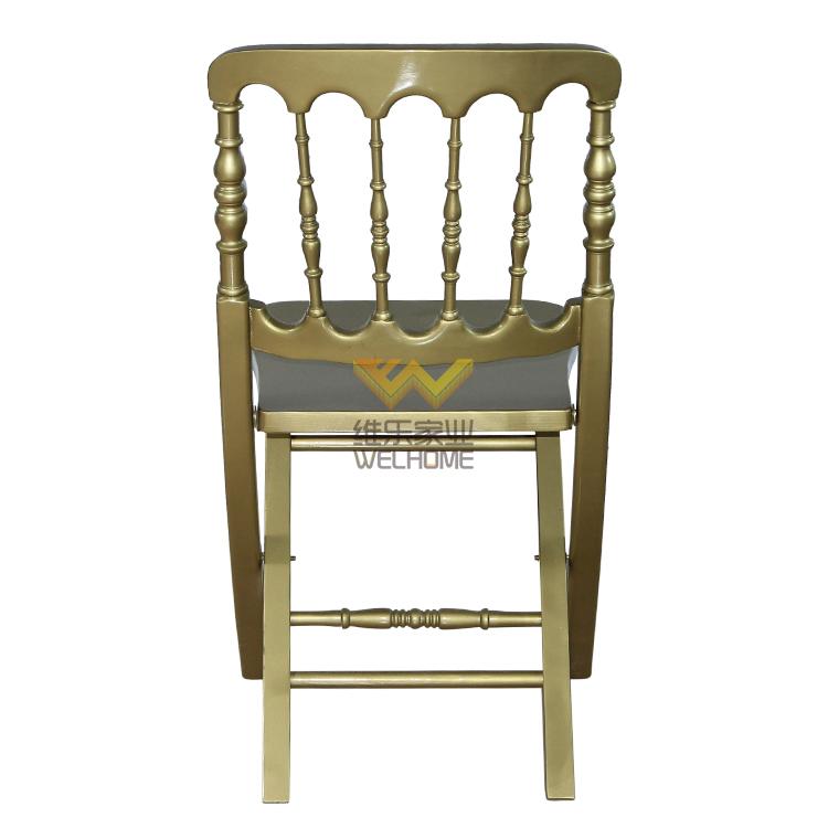Gold wooden chateau folding chair for wedding/event