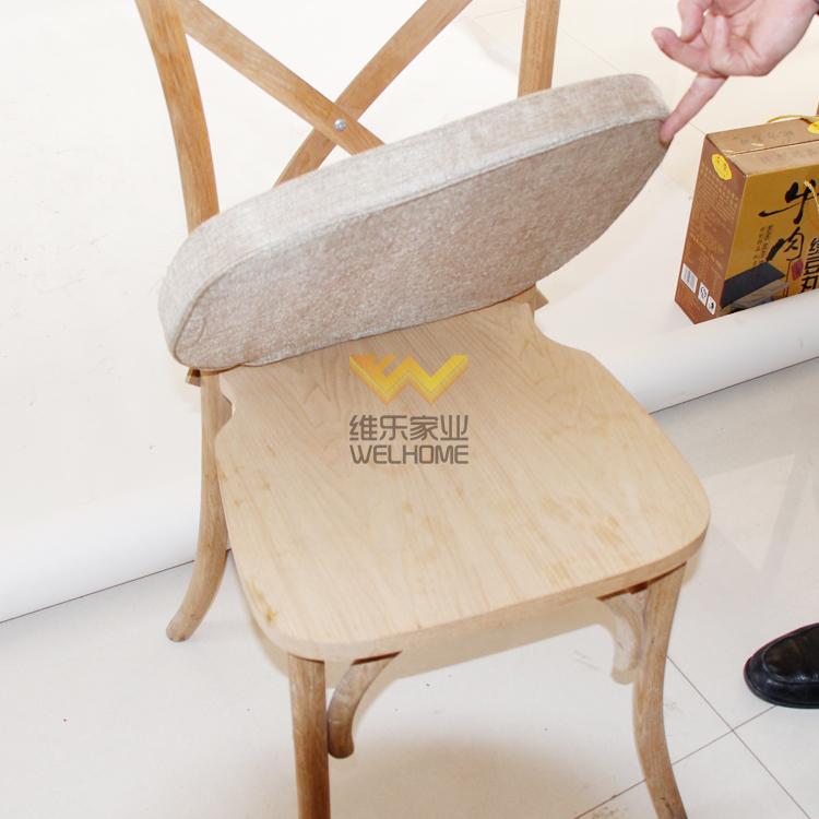 high quality oak cross back dining chair for restaurant