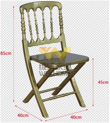 Gold wooden chateau folding chair for wedding/event