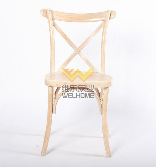 Limewash solid wood vineyard cross back chair for wedding/event