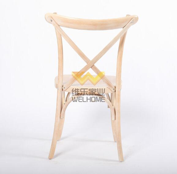 Limewash solid wood vineyard cross back chair for wedding/event