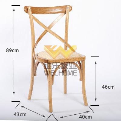 Hot Sale solid wood vineyard cross back chair 