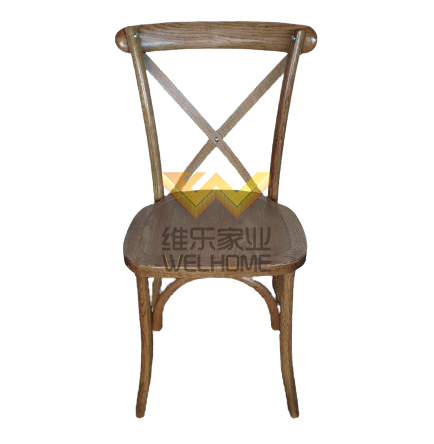 Factory wholesale Solid oak wood cross back chair wedding chair