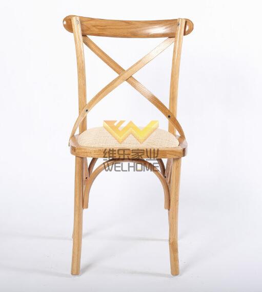 Hot Sale solid wood vineyard cross back chair 