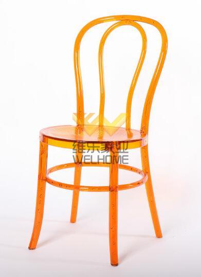 Orange acrylic vienna thonet chair for wedding/event