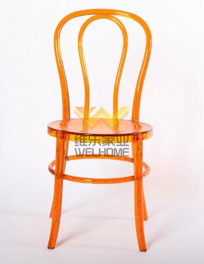 Orange acrylic vienna thonet chair for wedding/event