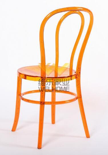 Orange acrylic vienna thonet chair for wedding/event