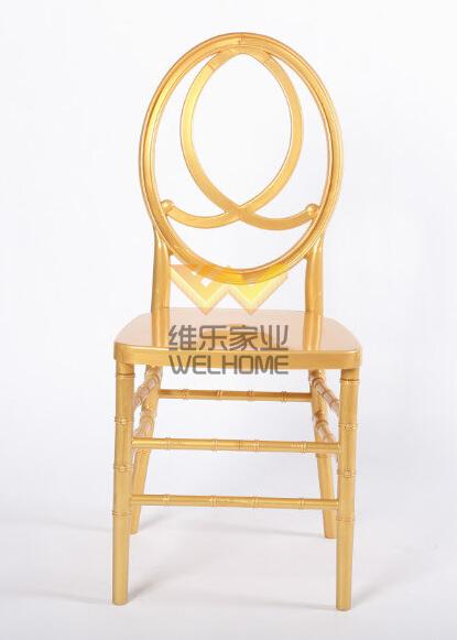 Golden resin phoenix chair supplier