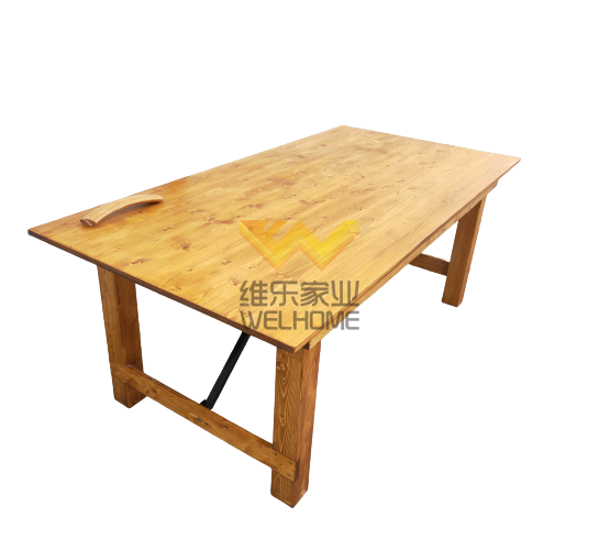 Antique Rustic Solid Pine Folding Farm Table