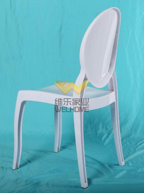 White Resin Ghost Chair W/O armrest