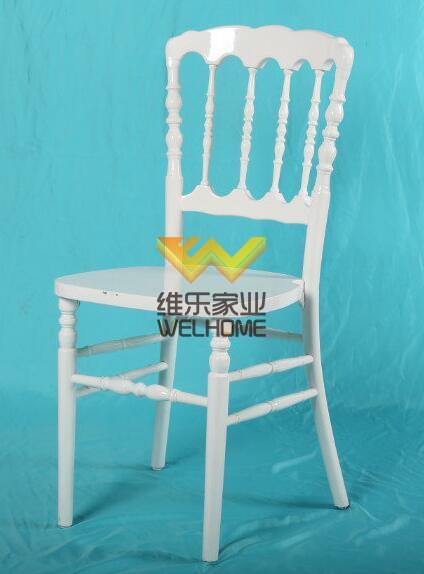 Elegant Pure White Wooden Napoleon Chair for Wedding