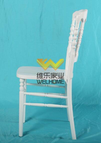 Elegant Pure White Wooden Napoleon Chair for Wedding