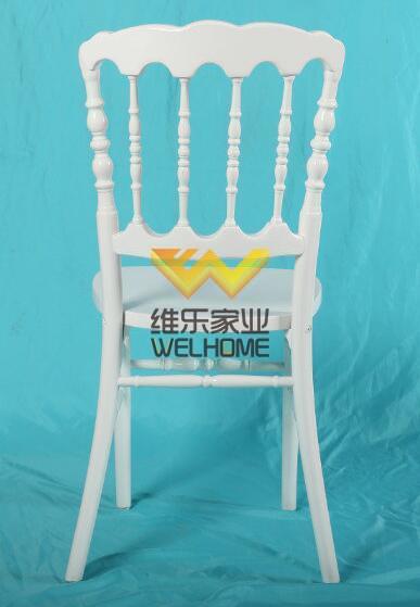 Elegant Pure White Wooden Napoleon Chair for Wedding