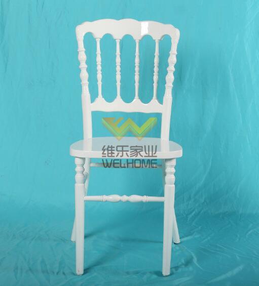 White wooden Napoleon Chair for wedding/event