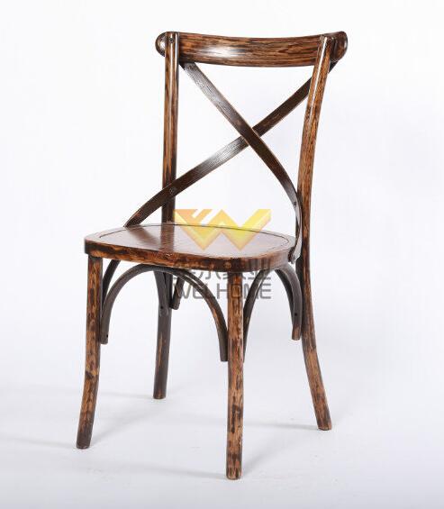 Mahogany solid wood cross back chair for weddiing/event 