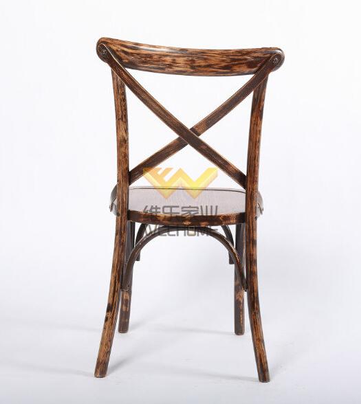 Mahogany solid wood cross back chair for weddiing/event 