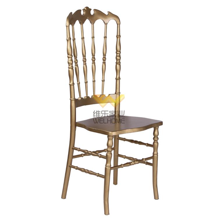 Highback Gold solid wood Napoleon chair for wedding/event