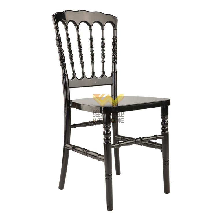 Black resin napoleon chair for wedding/event