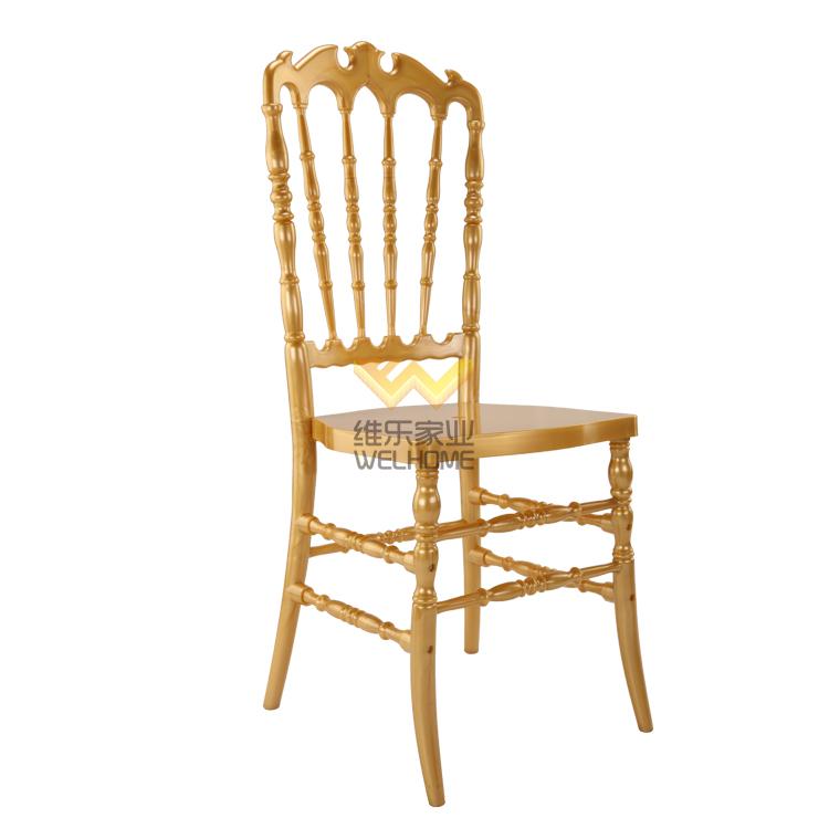 Gold  Highback Resin Napoleon Chair for wedding/event