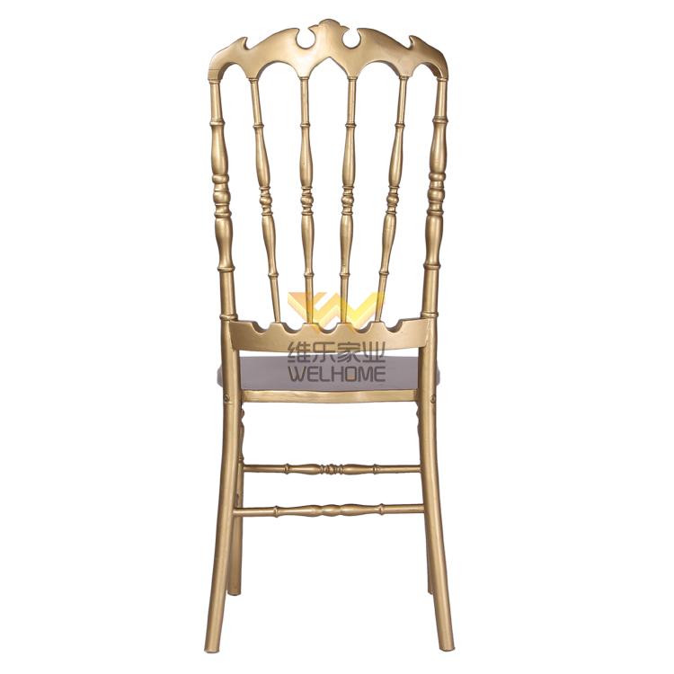 Highback Gold solid wood Napoleon chair for wedding/event