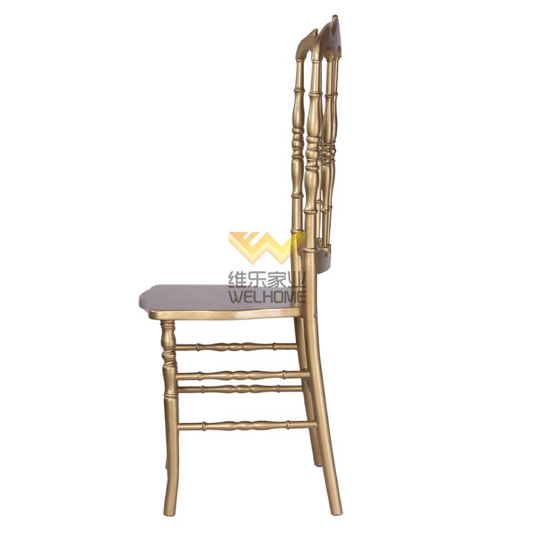 Highback Gold solid wood Napoleon chair for wedding/event