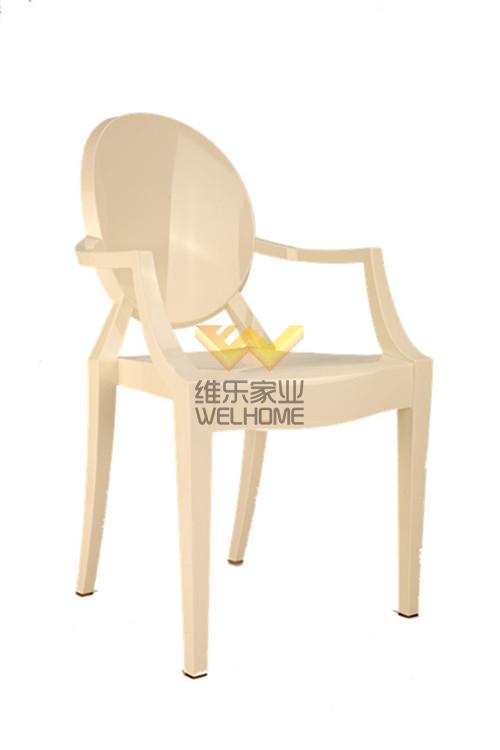 White resin ghost chair for event/wedding