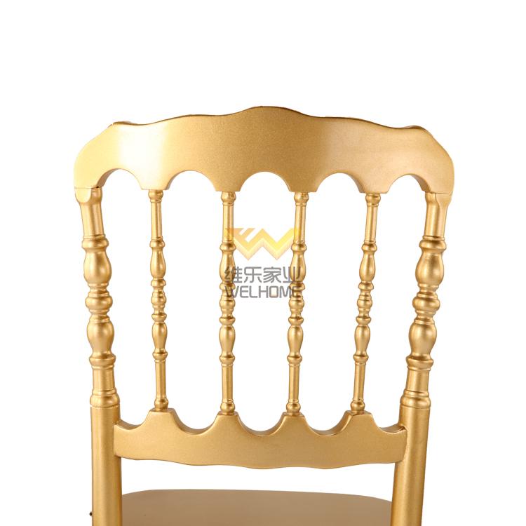 cheap solid wood gold color napoleon chair for event and hospitality