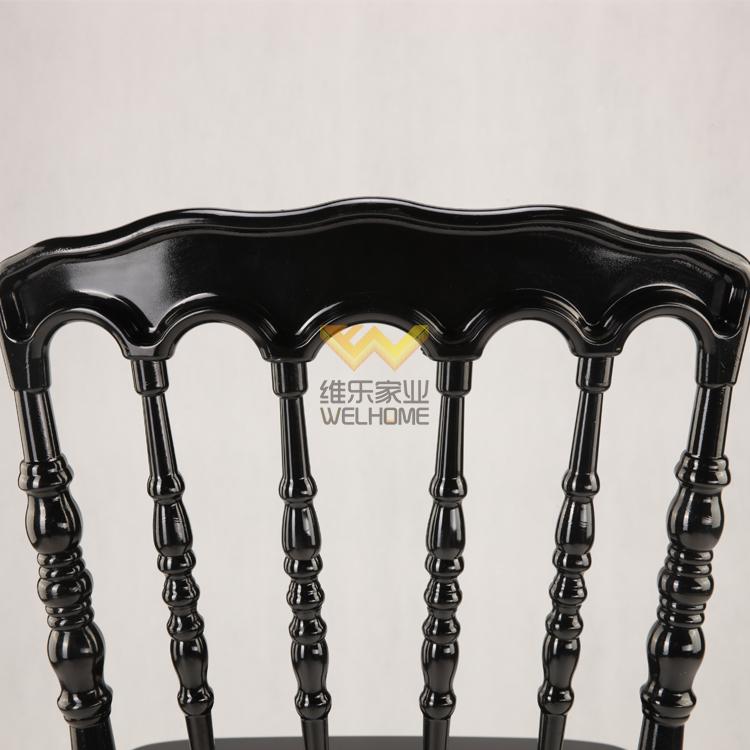 Black resin napoleon chair for wedding/event