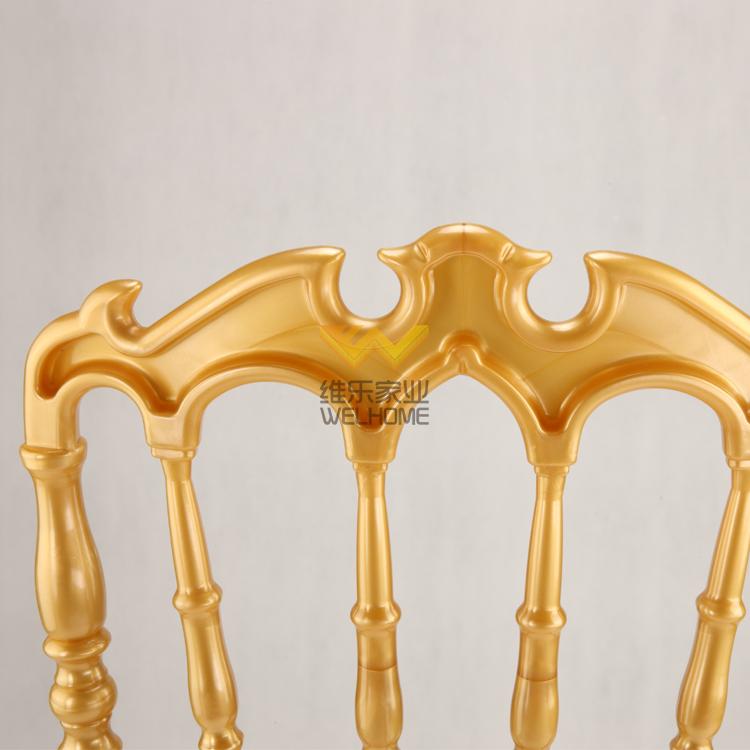 Gold  Highback Resin Napoleon Chair for wedding/event
