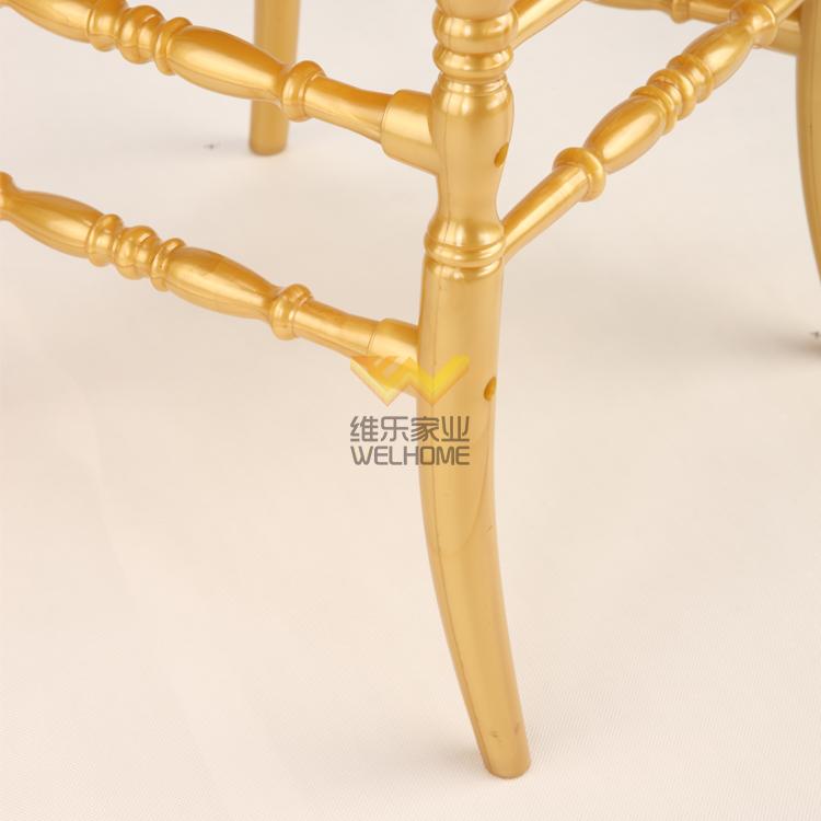 Gold  Highback Resin Napoleon Chair for wedding/event