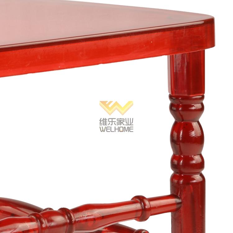 Red acrylic Napoleon chair for wedding/events