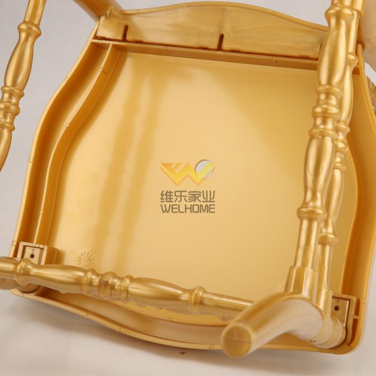 Gold  Highback Resin Napoleon Chair for wedding/event